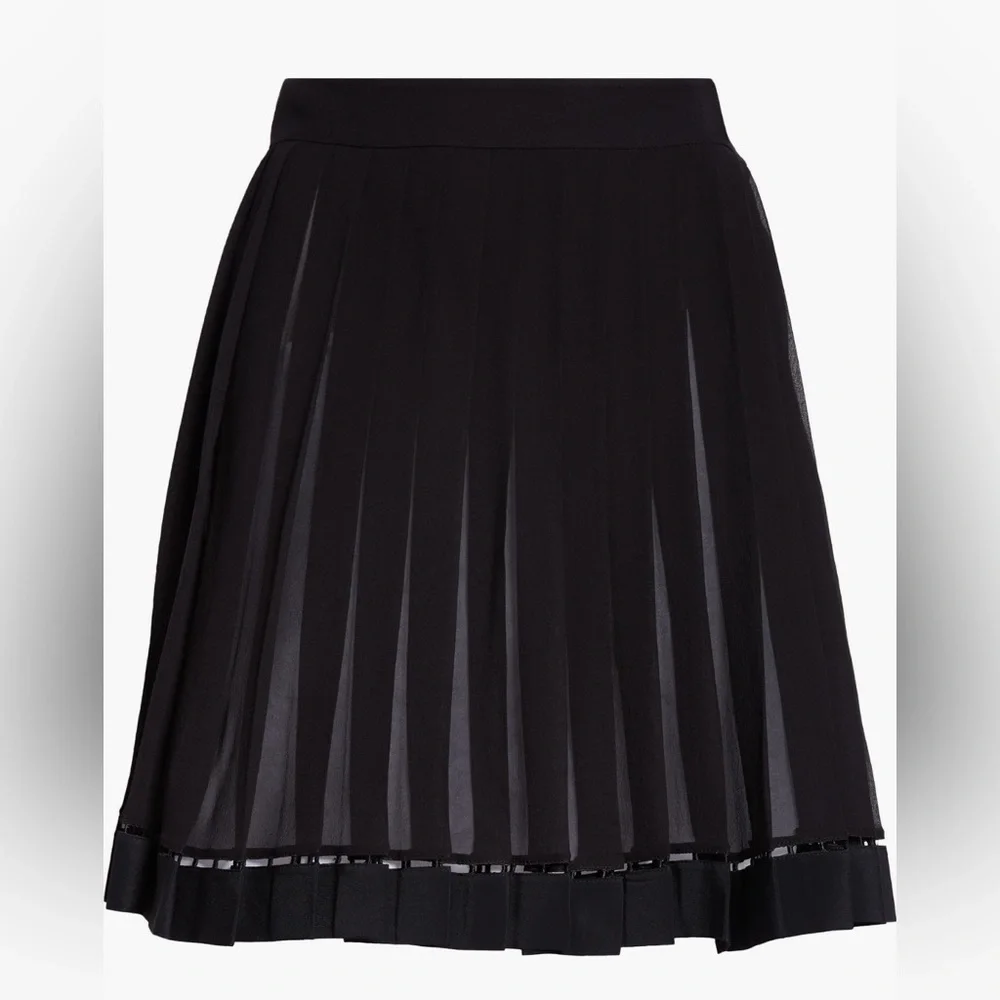 New 💯 Authentic Versace Pleated Silk Georgette Skirt
